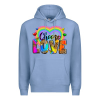 Colony Blue Choose love Premium Hoodie - Zillion Design Studio