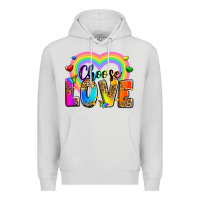 Dove Grey Choose love Premium Hoodie - Zillion Design Studio