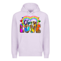 Lilac Choose love Premium Hoodie - Zillion Design Studio