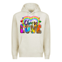 Oatmeal Heather Choose love Premium Hoodie - Zillion Design Studio
