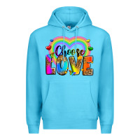 Ocean Blue Choose love Premium Hoodie - Zillion Design Studio