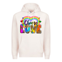 Pale Pink Choose love Premium Hoodie - Zillion Design Studio