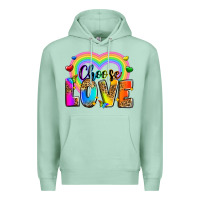 Seafoam Choose love Premium Hoodie - Zillion Design Studio