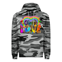 Slate Camo Choose love Premium Hoodie - Zillion Design Studio