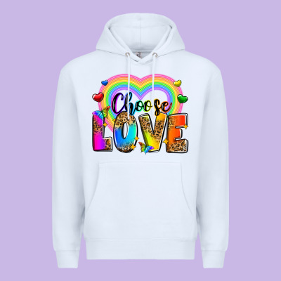 Choose Love Premium Hoodie Designed By Zillion Design Studio