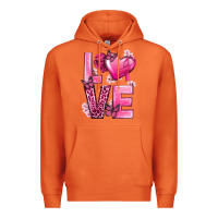 Carrot Love Cancer with Heart Premium Hoodie - texasbilliewilder