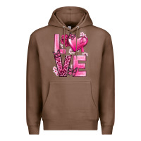 Chestnut Love Cancer with Heart Premium Hoodie - texasbilliewilder