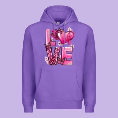 Love Cancer With Heart Premium Hoodie Designed By Texasbilliewilder