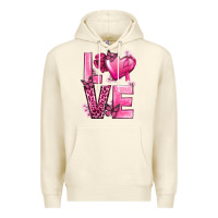 Sandshell Love Cancer with Heart Premium Hoodie - texasbilliewilder
