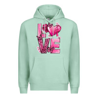 Seafoam Love Cancer with Heart Premium Hoodie - texasbilliewilder