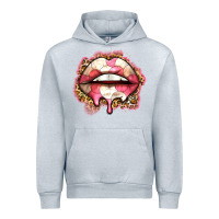 Heather Grey volleyball lips Urban Hoodie - Zillion Design Studio