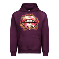 Mauve Wine volleyball lips Urban Hoodie - Zillion Design Studio