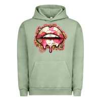 Pigment Oil Green volleyball lips Urban Hoodie - Zillion Design Studio