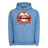 Pigment Pebble Blue volleyball lips Urban Hoodie - Zillion Design Studio