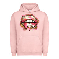 Pigment Salmon volleyball lips Urban Hoodie - Zillion Design Studio
