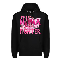Black My Mama Is a Fighter with Ribbon Premium Hoodie - texasbilliewilder