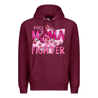 Burgundy My Mama Is a Fighter with Ribbon Premium Hoodie - texasbilliewilder