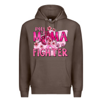 Coffee My Mama Is a Fighter with Ribbon Premium Hoodie - texasbilliewilder