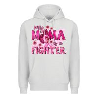 Dove Grey My Mama Is a Fighter with Ribbon Premium Hoodie - texasbilliewilder