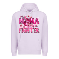 Lilac My Mama Is a Fighter with Ribbon Premium Hoodie - texasbilliewilder