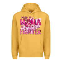 Mustard My Mama Is a Fighter with Ribbon Premium Hoodie - texasbilliewilder