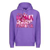 Purple My Mama Is a Fighter with Ribbon Premium Hoodie - texasbilliewilder
