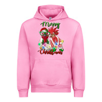 Fuchsia Pink christmas roosters Urban Hoodie - RanaPortraitStore