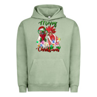 Pigment Oil Green christmas roosters Urban Hoodie - RanaPortraitStore