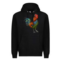 Black rooster Premium Hoodie - RanaPortraitStore