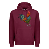 Burgundy rooster Premium Hoodie - RanaPortraitStore