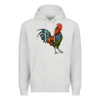 Dove Grey rooster Premium Hoodie - RanaPortraitStore