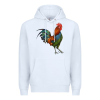 White rooster Premium Hoodie - RanaPortraitStore