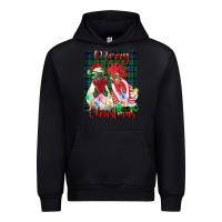 Black christmas roosters with background Urban Hoodie - RanaPortraitStore