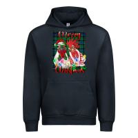 Navy christmas roosters with background Urban Hoodie - RanaPortraitStore