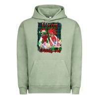 Pigment Oil Green christmas roosters with background Urban Hoodie - RanaPortraitStore