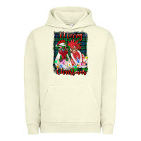 Pigment Pistachio christmas roosters with background Urban Hoodie - RanaPortraitStore