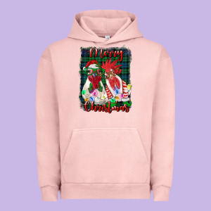 Christmas Roosters With Background Urban Hoodie Designed By Ranaportraitstore