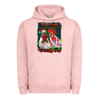 Pigment Salmon christmas roosters with background Urban Hoodie - RanaPortraitStore