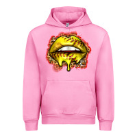 Fuchsia Pink softball lips Urban Hoodie - Zillion Design Studio