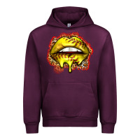 Mauve Wine softball lips Urban Hoodie - Zillion Design Studio