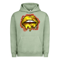 Pigment Oil Green softball lips Urban Hoodie - Zillion Design Studio