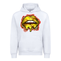 White softball lips Urban Hoodie - Zillion Design Studio