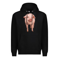 Black pig Premium Hoodie - RanaPortraitStore