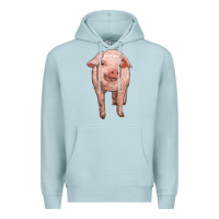 Blue Mist pig Premium Hoodie - RanaPortraitStore