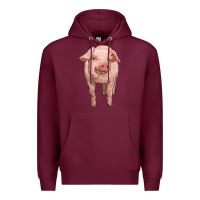 Burgundy pig Premium Hoodie - RanaPortraitStore