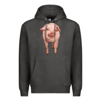 Charcoal Heather pig Premium Hoodie - RanaPortraitStore
