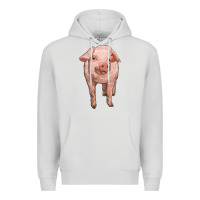 Dove Grey pig Premium Hoodie - RanaPortraitStore