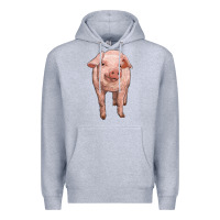 Heather Grey pig Premium Hoodie - RanaPortraitStore