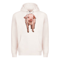 Pale Pink pig Premium Hoodie - RanaPortraitStore