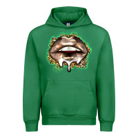 Emerald soccer lips Urban Hoodie - Zillion Design Studio